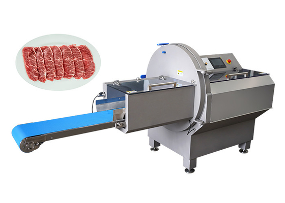 Cortador inteligente de la porción de la precisión del tenedor de la cortadora industrial de la carne 4.85KW para el tocino de la carne de vaca