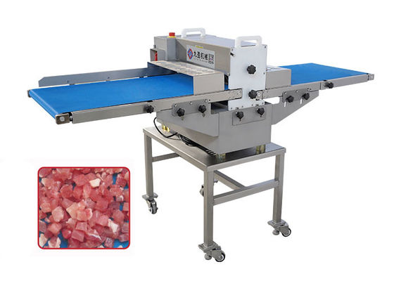 500 KG/H Máquina de corte de cubo de pollo de hígado de carne fresca con transportador