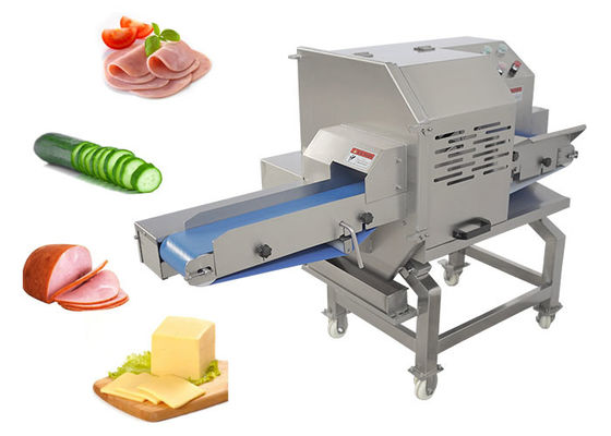 Industria automática de tocino salchicha hamburguesa cortar carne cocida cortador de carnes delicatessen máquina de cortar