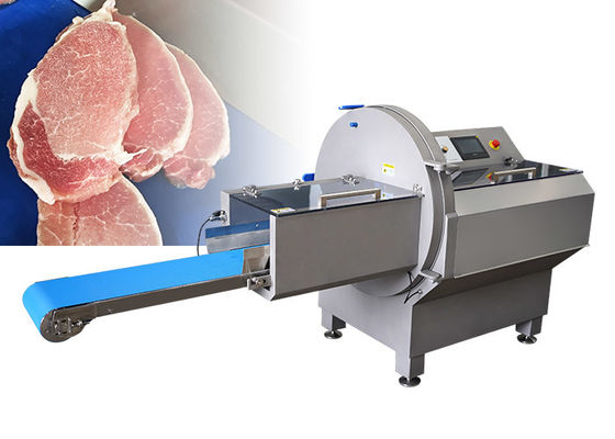 Industrial JY-25K cortadora de carne horizontal electrónica con salida de cinta transportadora