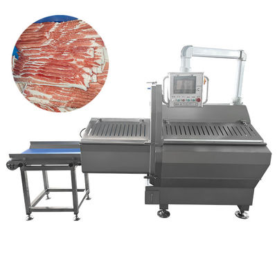 Máquina de corte automática de carne de cerdo congelada con control de porciones