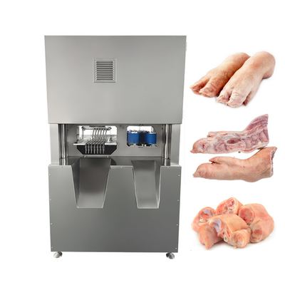 Sierra de cinta automática para carne con 6 cuchillas - Máquina para cortar patas de cerdo para procesadores de carne y carniceros