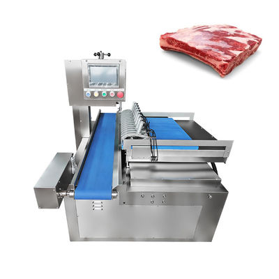 Máquina de sierra de cinta industrial de doble corte automático para costillas de res congeladas con corte preciso y exacto