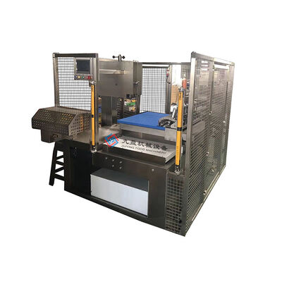 Sierra de cinta automática para carne con sistema de corte único y cubierta protectora de acero inoxidable