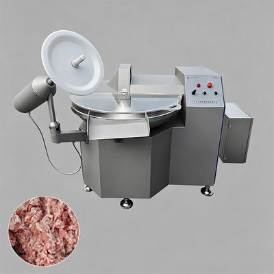 Cortadores de tazones de alta velocidad de 80 litros con descargadora automática para procesadores de vegetales y carne