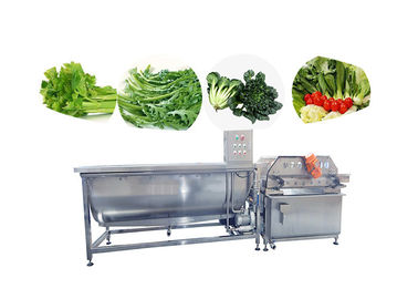 Ensalada vegetal de la lavadora de la fruta que burbujea que limpia la cadena de producción vegetal congelada de la lechuga