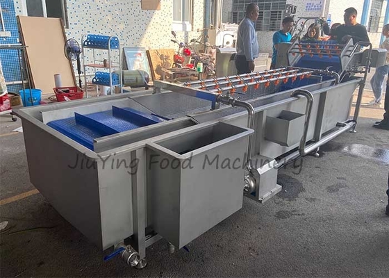 Tipo lavadora vegetal 1.5T/H de la burbuja de aire de la fruta con la rociadura de Nozzels