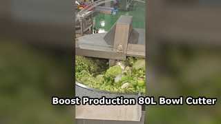 80L Industrial Bowl Cutter High Speed Meat Processor